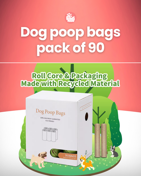 Dog Poop Leak Proof Bags with Dispenser and Leash Clip, Unscented, 90 Count, 13 Inch x 9, Green